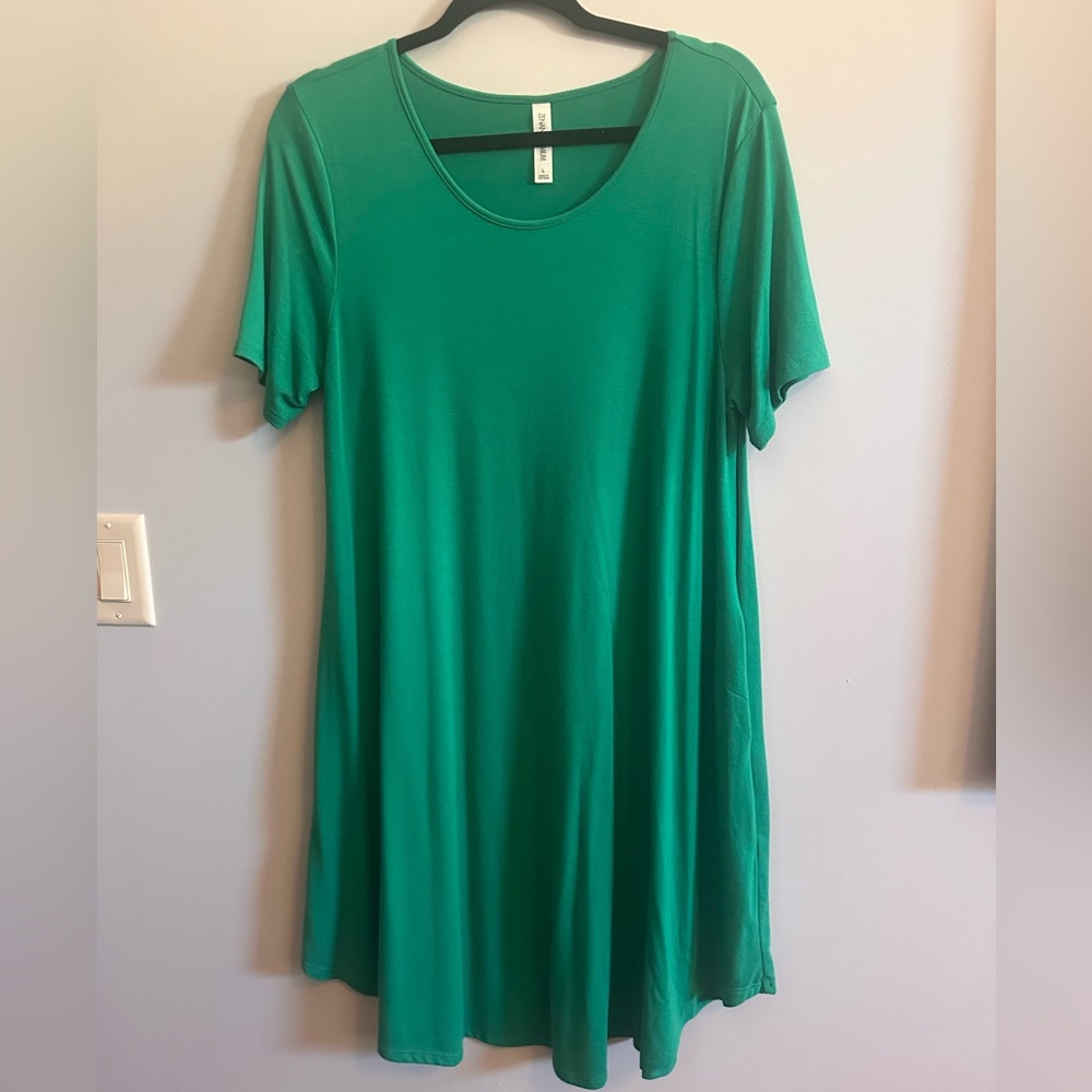 Zenana Green Women's cotton dress